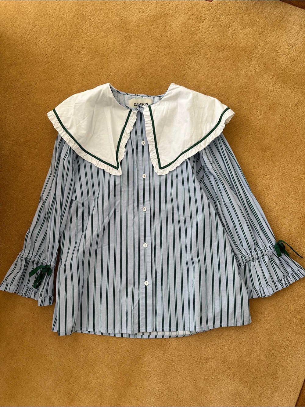 Damson Madder Blue & Green Striped Pajama Set - Picture 2 of 6